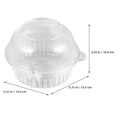 thumbnail image 2 of 100 Uds. Cajas transparentes para cupcakes, cajas de embalaje para cupcakes, caja portátil para cupcakes para muffins, 2 of 7