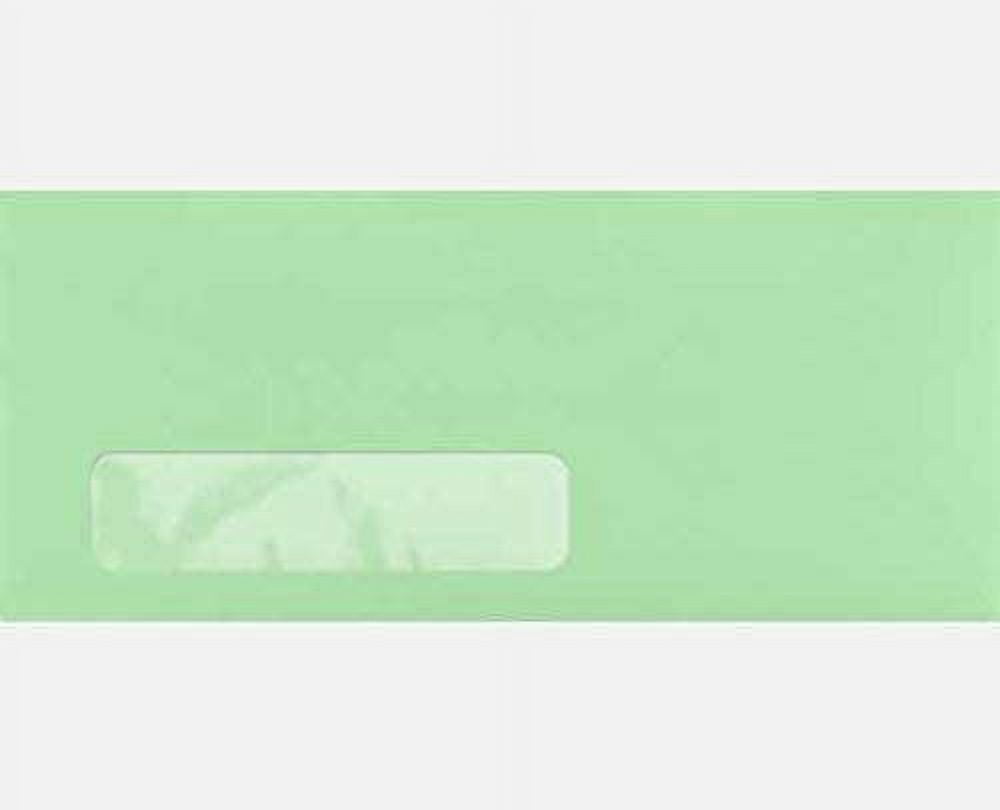 Limited Papers (TM) Regular Mailing And Business Envelopes, Left Hand Window, No. 10 (4.8 x 9.5 Inch), Gummed seal, 24 Pound, Variety of Colors And Quantities. (Green, 500)