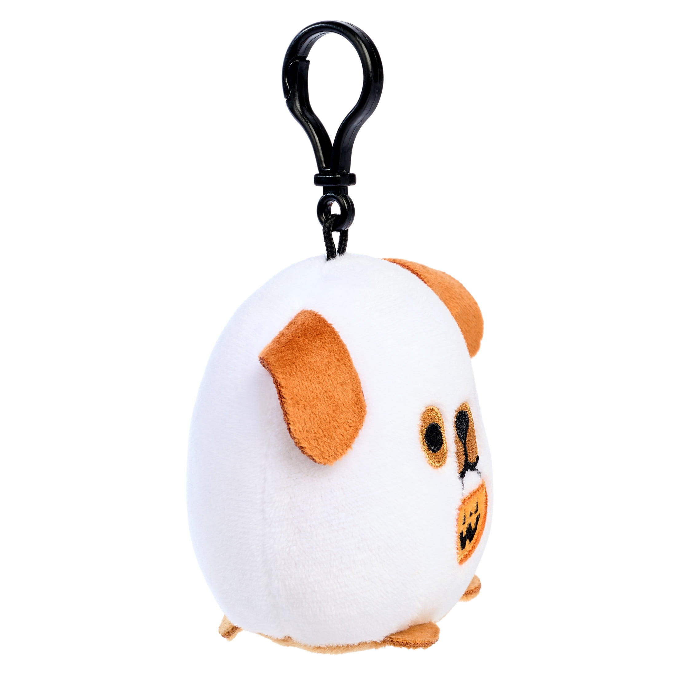 American Greetings Halloween Plush Keychain, Ghost Puppy with Jack-O'-Lantern