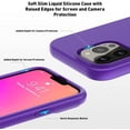 thumbnail image 5 of For Apple iPhone 13 Pro/ iPhone 13 Case with Built-in Screen Protector,Rugged PC Front Cover + Soft TPU Non-Slip Cover, Shockproof Full-Body Protective Case Cover - Purple, 5 of 5