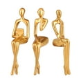 thumbnail image 2 of 3 estatuas de pensamiento moderno, figura de estatuilla, artesanía, colección de arte de personajes, decorativa para estantería de mesa, adorno de perfecl Figura Pensador abstracto, 2 of 8