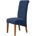 thumbnail image 1 of Velvet Large Chair Covers for Dining Room, Soft Stretch Seat Slipcover for Large Dining Chair, Washable Removable Parsons Chair Protector Set of 2,Navy, 1 of 7