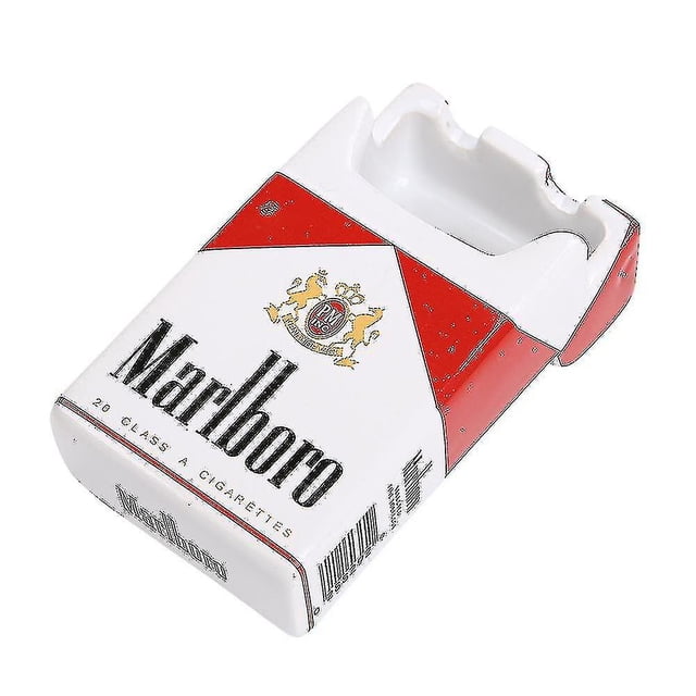 Caja De Cigarrillos De Cerámica Cenicero Soporte Para Fumar Para El Hogar-colorred Hy