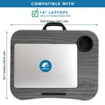 thumbnail image 3 of LapGear Cup Holder Lap Desk, Fits 14" Laptop, Gray Woodgrain, 3 of 6