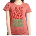 thumbnail image 1 of Shop4Ever Women's I Just Want to have Abs Christmas Cookies Graphic T-Shirt, 1 of 5
