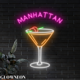 thumbnail image 4 of Glowneon Manhattan Neon Decor, New York Manhattan Cocktail Bar Lights, 4 of 5