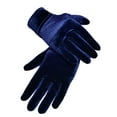 thumbnail image 2 of rygai Banquet Gloves Vintage Decorative High Elasticity Windproof Wear-resistant Keep Warm Breathable Women Short Opera Flannelette Gloves for Outdoor,Dark Blue One Size, 2 of 8