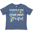 thumbnail image 3 of Inktastic My Sister is Just Down Right Perfect- Down Syndrome Awareness Ribbon Boys or Girls Toddler T-Shirt, 3 of 5