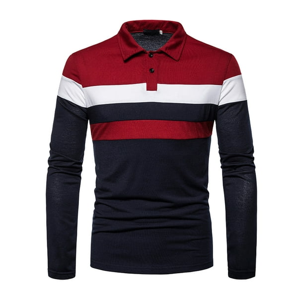 Bellella Camiseta para hombre con cuello vuelto, polo con botones, camisetas holgadas de golf, camisetas de verano con cuello de solapa