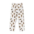 thumbnail image 6 of Uemuo German Shepherd Dog Pattern Men's Wide Leg Palazzo Lounge Pants with Pockets Light Weight Loose Comfy Casual Pajama Pants-Large, 6 of 9