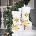 thumbnail image 5 of Moocorvic Snowflake Christmas Stockings for Christmas Tree Hanging Ornaments for Family Christmas Holiday Decorations DIY Craft Gifts Bag, 5 of 7
