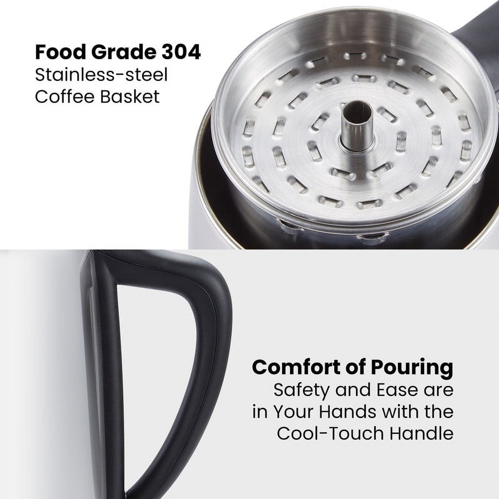 Elite Cuisine Stainless Steel 6-Cup Coffee Percolators