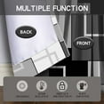 thumbnail image 5 of Dark Grey Kitchen Curtains Tiers and Valances Set 3 Piece for Windows Geometric Modern Art Kitchen Window Curtains Set,Grey and Black Valances for Living Room(36" Tiers Set), 5 of 6