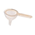 thumbnail image 4 of Filtro de malla para alimentos, embudo para alimentos con colador con mango, colador de malla, embudo de cocina para llenar botellas de leche de soja blanco, 4 of 8
