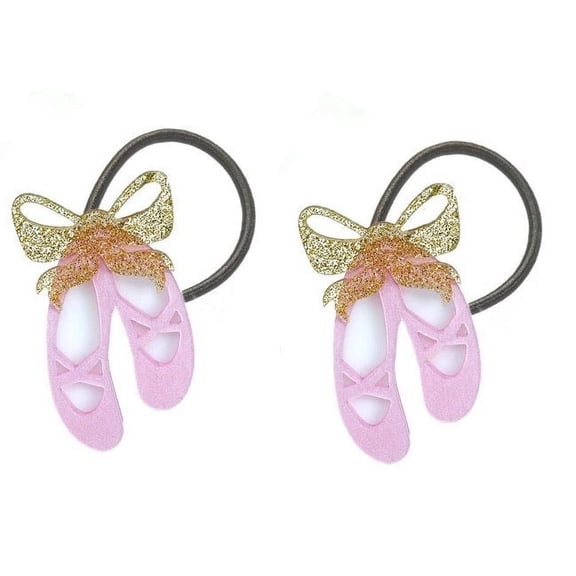 Pink Ballet Slippers Ponytail Set