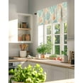 thumbnail image 3 of Rod Pocket Window Valances Colorful Tropical Coral Shell on Beige Short Kitchen Curtains Summer Starfish Window Treatment Drapes for Bedroom Bathroom Living Room 54x18In,1 Panel, 3 of 7