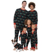 Juaugusep Holiday Christmas Pajamas Set, Christmas Stockings Family Matching Sleepwear Outfit for Couples Children Baby Dog