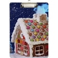 thumbnail image 2 of FMSHPON Gingerbread House Clipboard Hardboard Wood Nursing Clip Board and Pull for Standard A4 Letter 13x9 inches, 2 of 8