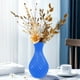 thumbnail image 5 of Textura cerámica imitativa de jarrón plástico hidropónico | Recipiente decorativo para arreglos florales | Compartimento de almacenamiento de agua | Diseño de piña corrugada | Blanco, Naranja, Azul,, 5 of 6