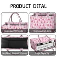 thumbnail image 4 of Large Capacity Tote Bag,Pink Christmas Tree Pattern Handbag Fashion Luxury Tote Bag,15.7"x13"x 5.1" Inches,Laptop Compatible, 4 of 6