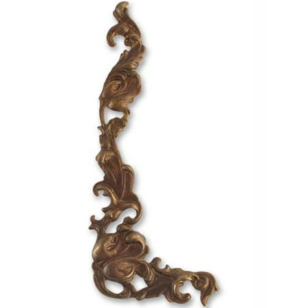 Vintaj Natural Brass Nouveau Scrolled Ornate Corner Embellishment 78mm (1)