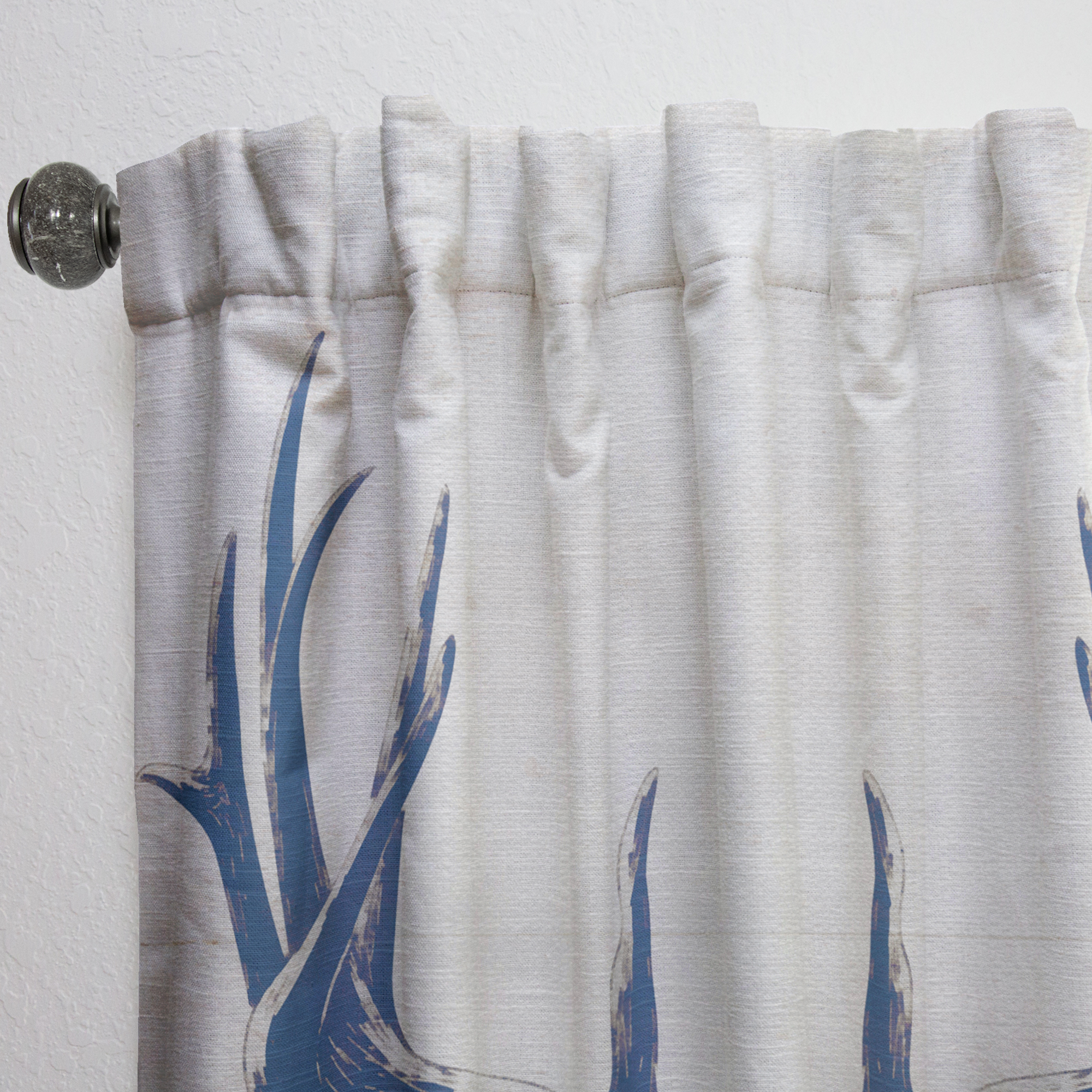 Designart 'Beautiful and Wild Deer XI' Farmhouse Curtain Panel