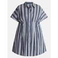 thumbnail image 4 of Terra & Sky Women's Plus Mini Fit And Flare Shirt Dress , Sizes 0X-5X, 4 of 4