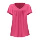 thumbnail image 4 of Ploknplq Tshirts Shirts for Women,Going Out Tops for Women,Shirts for Women,Daily Casual V Neck Shirts Short Sleeve Tops Blouses Loose Fit Shirt,Womens Blouses,Loose Shirts for Women Hot Pink XL, 4 of 4