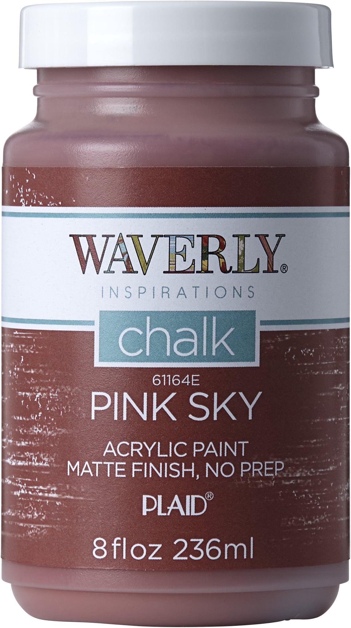 (3 pack) Waverly Inspirations Chalk Paint, Ultra Matte, Pink Sky, 8 fl oz