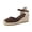 Brown, variant on Elche Closed Toe Wedge Sandals for Women, Platform Espadrilles Heels With Adjustable Buckle