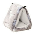 thumbnail image 5 of Pebbuoy Hamster Cage Winter Thickened Bed Super Soft Windproof Washable Semi-enclosed Squirrel Mini Hedgehog Plush Nest, 5 of 8