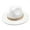 White, variant on Women Men Wide Brim Western Cowboy Cowgirl Fedora Hat with Chain Belt Buckle