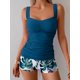 thumbnail image 4 of Traje de baño Tankini B2prity para mujer con control de barriga y pantalones cortos, 4 of 5