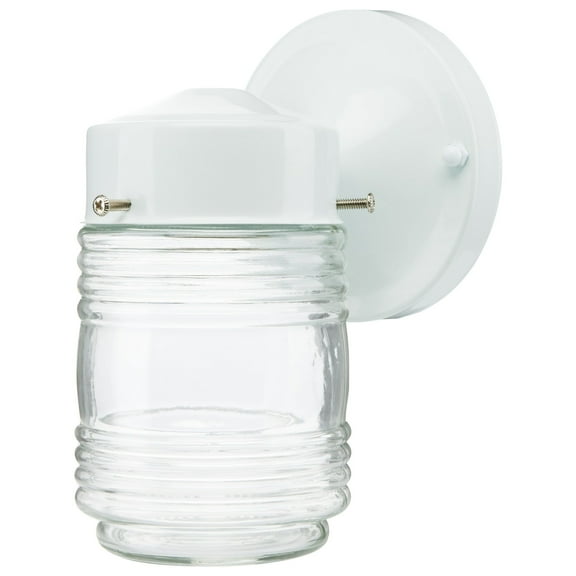 60/112 Nuvo Lighting Porch - 1 Light Mason Jar Outdoor Wall Mount In Traditional Style-8.5 Inches Tall and 4 Inches Wide