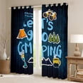 thumbnail image 2 of Castle Fairy Teens Happy Camping Black Out Curtains,Adventure Theme Curtains Pack of 2 (42x63 Each),Moutain Jungle Bedroom Curtains,Breathable Home Decor, 2 of 6