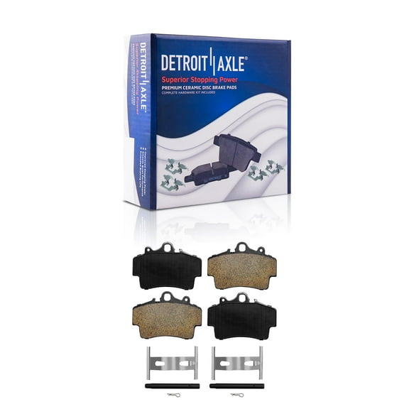 Detroit Axle - Front Ceramic Brake Pads w/Hardware Replacement for 1997-2008 Porsche Boxster