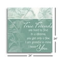 thumbnail image 3 of Friends Grateful I Have You Leaf Green 24 x 24 Glass Wall Hanging Sign, 3 of 4