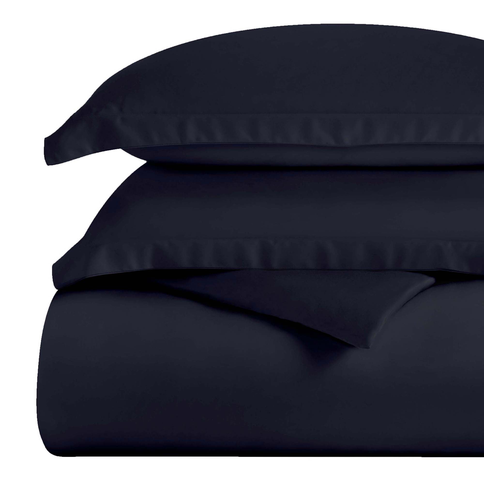 Superior Egyptian Cotton 300 Thread Count Duvet Cover Set, Full/Queen, Navy Blue