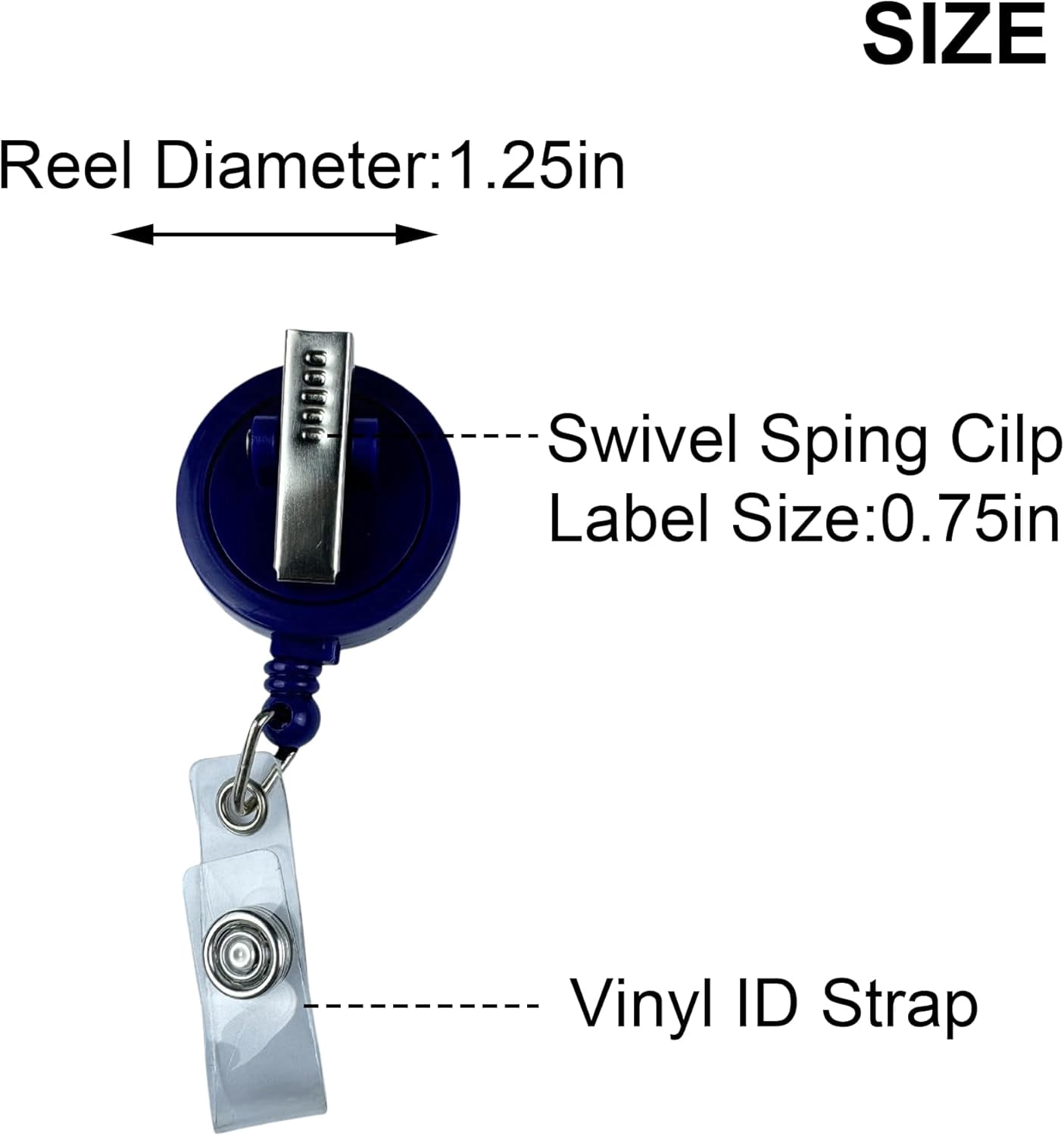 ABPETE 25 pack Retractable Plastic Badge Reel, Heavy Duty ID Holder with 360° Swivel Clip (Dark Green)