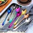 thumbnail image 2 of Folkulture Serving or Salad Servers for Modern Kitchen, Stainless Steel Serving Utensils Fork for Serving Salad, 18cm Kitchen Portable Salad Serving Fork Spoon Cutlery Utensil, 2 of 8