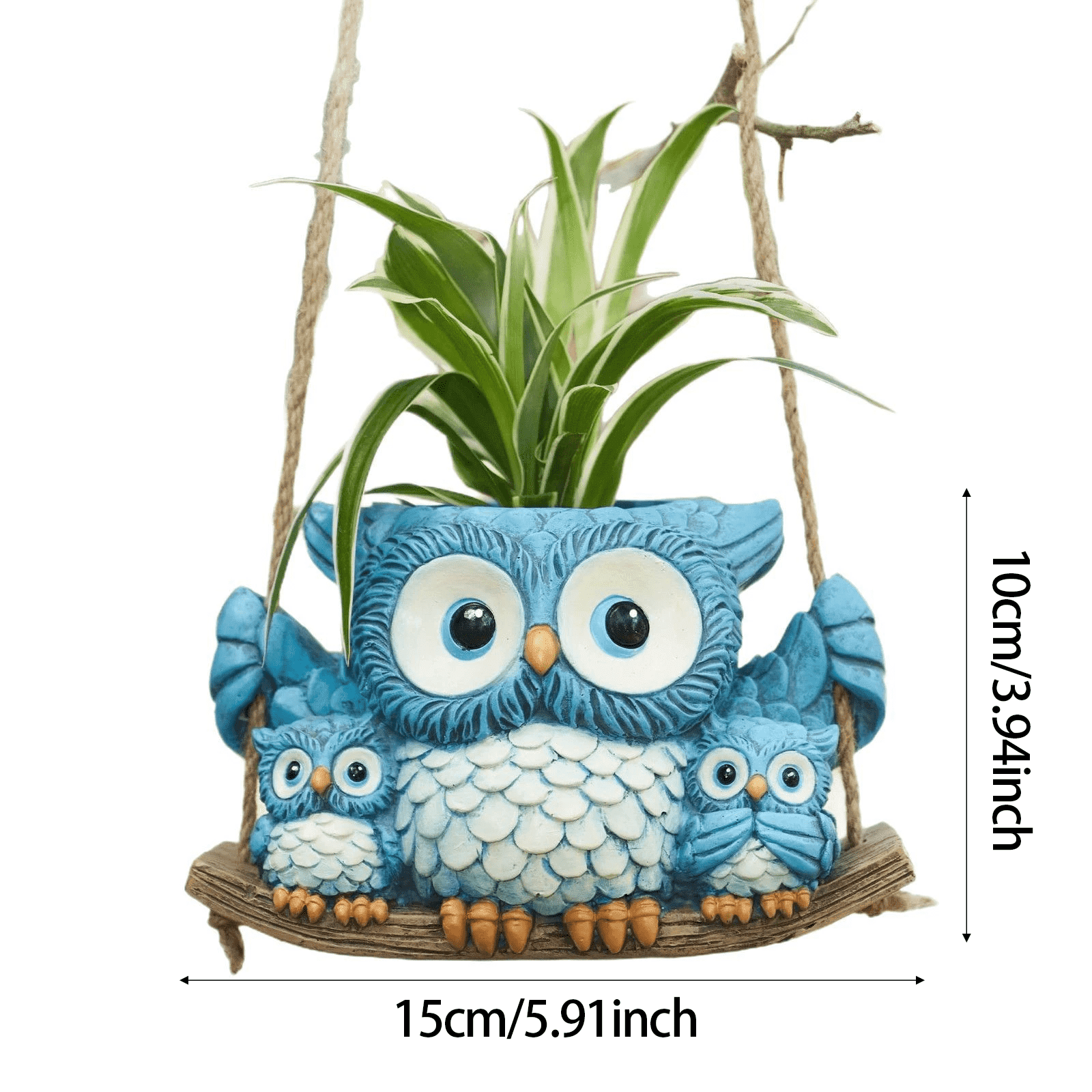 Clearance! Owl Hanging Flower Pot, Owl Shaped Flower Pot for Outdoor Garden Resin Planter Home Decorative Ornament European Style Unique Design