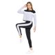 thumbnail image 2 of Conjunto Deportivo Mujer 2 Piezas Pantalón Leggins a Rayas Sudadera Manga Larga Entrenamiento 360080 negro CH INCÃGNITA 360080, 2 of 5