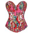 thumbnail image 2 of Elainilye Fashion Corset Tops for Women Print Body Shaper Court Gothic Corset Bustier Outer Wear Sexy Tight Fitting Shapewear,Red, 2 of 9