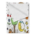 thumbnail image 2 of Cartoon Soft Flannel Fleece Throw Blanket, Childlike Doodle Drawing of House Girl and Boy Teddy Bear Various Other Things, Cozy Plush for Indoor and Outdoor Use, 70" x 90", Multicolor, by Ambesonne, 2 of 5