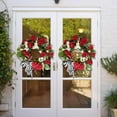 thumbnail image 6 of Wreath For Front Door,Red Geranium Wreath Spring Summer Front Door Red Geranium Summer Wreath Home Decor, 6 of 8