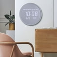 thumbnail image 5 of Modern Smart Led Digital Wall Clock with Temperature Wood 12/24h Time Clocks Silent Wooden Non-Ticking Lighted Large LED Display Cool Clocks for Home Living Room Kitchen Office Bedroom Decor 12 Inch, 5 of 7