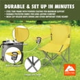 thumbnail image 4 of Ozark Trail Quad Folding Camp Chair with Cup Holder, Yellow Gold, 4 of 11
