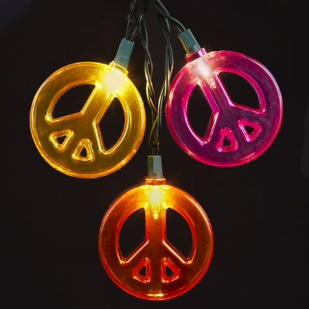 set of 10 multi colored peace sign christmas lights set of 10 multi colored peace sign christmas lights