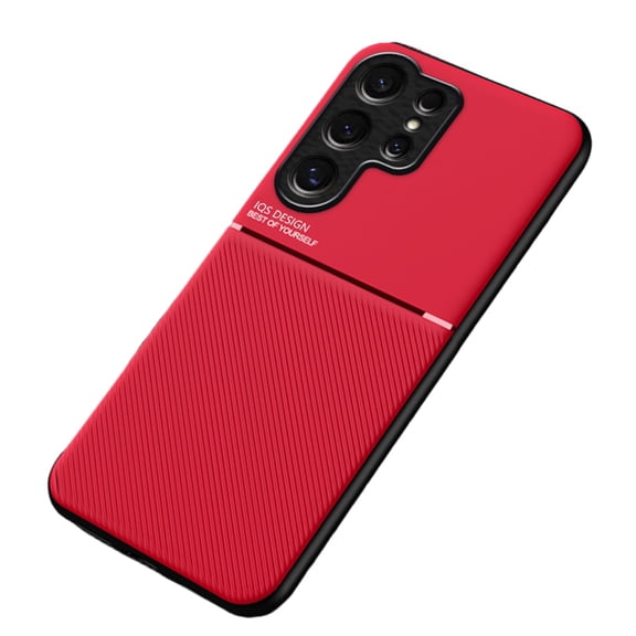 TECH CIRCLE for Samsung Galaxy S26 Ultra PC TPU Rubber Case Shockproof Protective Hybrid Bumper Luxury Slim Magnetic Cover Built-in Metal Plate,Red