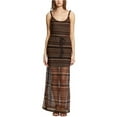 thumbnail image 2 of Sanctuary Clothing Womens Striped Maxi A-line Dress, Brown, Medium, 2 of 2